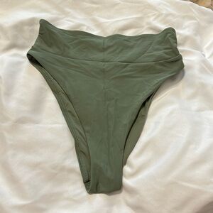 ⭐️ 2/$5 Aerie Army Green High Waited Cheeky Bikini Bottom